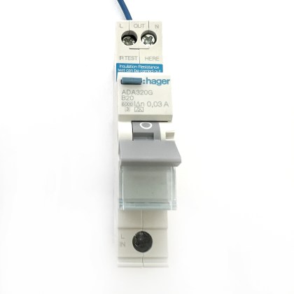 Hager ADA320G B20 20A 20 Amp 30mA RCBO Circuit Breaker Type A